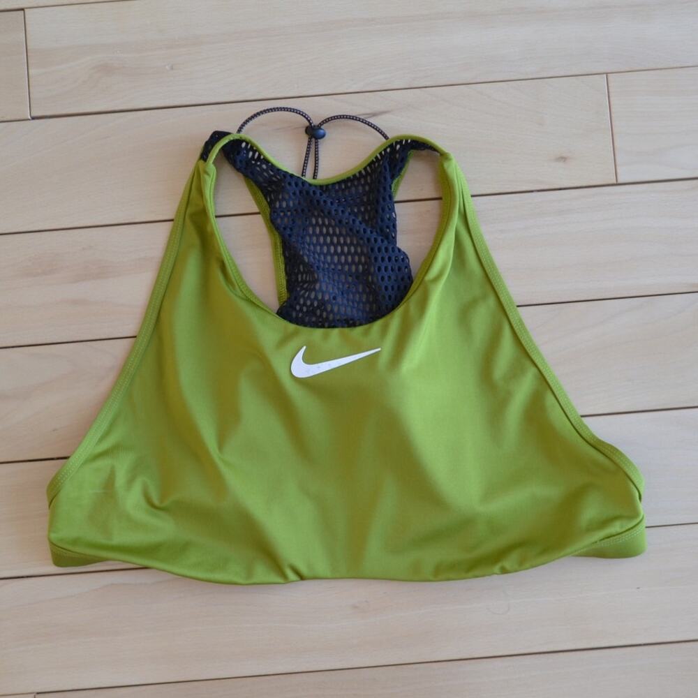 Nike Lime Green Sports Bra Workout Running Size XL